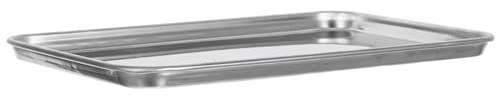 DECOMELODY 4 pièces Lot de Plaques Inox Rectangulaires pour Cuisson et Service Plateau Barbecue Multifonction Plateau Cuisine et Pratique