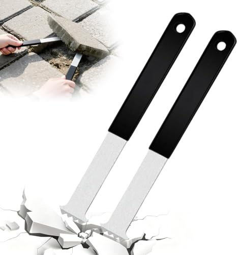 GREATRICH 2 Stück Pflastersteinheber, Pflastersteine Entferner Werkzeug Set, Steinheber Pflastersteine aus Verzinktem Stahl und Rutschfestem Gummigriff, Doppelgelenk-Design