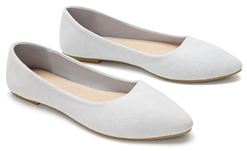 GLAMORA Bailarinas Planas para Mujer Elegantes y cómodas Tipo mocasín con Punta Fina y Suela Antideslizante, Ideales para Boda, comunión, Oficina, Trabajo o Uso Diario Urbano y Formal