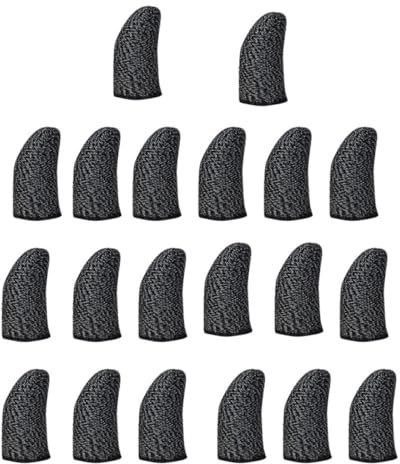 iplusmile Lot de 20 Protège-Doigts Anti-Transpiration en Cuivre Manchons Respirants pour Écrans Tactiles Accessoire de Jeu Antidérapant pour Mobile Taille Unique Confort