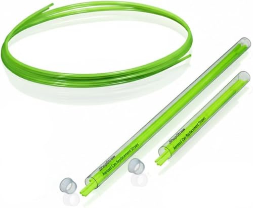 SHOPSTRAW® Aerosol Can Replacement Straw Set – 5”, 10” & 50” FlexStraws, Neon Green, Universal Fit for USA-Made Spray Cans, Automotive Sprays, Lubricants, and Household Aerosols