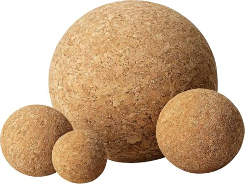 Korkbälle Naturkork – Kork Massageball/Faszienball – Triggerpunkt & Selbstmassage – Sport Regeneration Yoga Pilates – vielseitig einsetzbar (3 Stück 3cm)