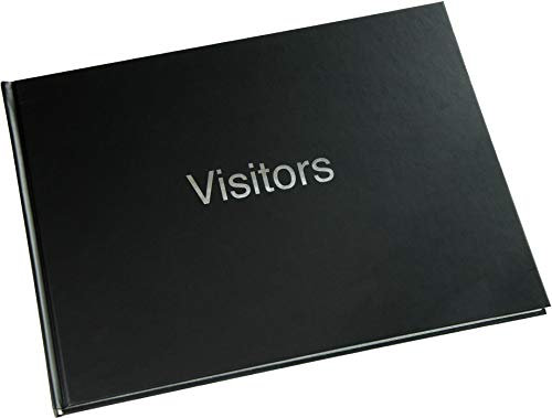 Esposti Visitors Book | Guest Record Book | for Guest Comments Hotels Restaurants Schools | Black Vinyl Cover | 720 Entries | Size 270 x 200mm
