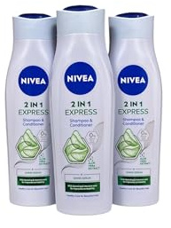 Nivea Shampoo & Pflegespülung 2in1 Express, 3er Pack (3 x 250 ml)