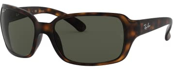 Ray Ban Unisex Sonnenbrille RB4068, Gr. X-Large (Herstellergröße: 60), Braun (Gestell: Havana, Gläser: Polarized Grün Klassisch 894/58)
