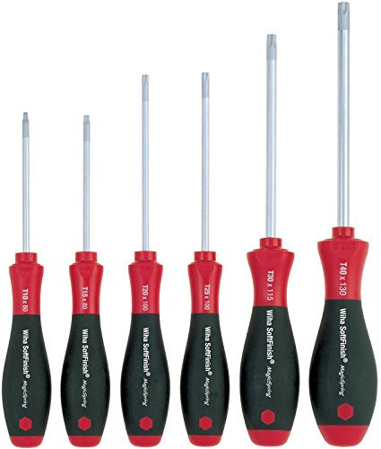 Wiha Cacciavite Torx TX10, Set di 6 pezzi di TX40 MagicSpring, Soft Finish