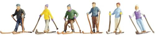 Noch - 15828 - Modélisme Ferroviaire - Skieurs - 6 Figurines