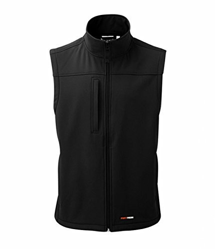 New Mens Softshell Bodywarmer Waistcoat Waterproof Windproof Fabric Thermally Lined Gillet Warm Comfortable Casual Sleeveless Jacket Heavy Durable Fabric Soft Full Zip Front Zipped Side Pockets Suitable For Work Leisure Workwear Walking BLACK S