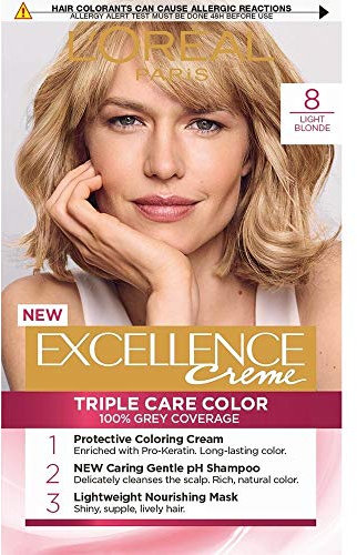 Set 3 EXCELLENCE 8 Biondo Chiaro Tinta E Colore Per Capelli