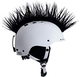 Crazy Ears Helm-Accessoires Irokese Mohawk Schwarz Weiß Pink Ski Snowboard