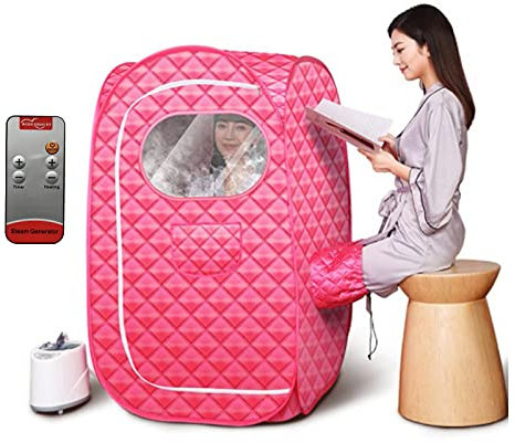 LONGLAN Vaso Portatile per Sauna, Cabina per Sauna, Vasca per Sauna, Corpo per Il Viso Che Dimagrisce, Tenda per Sauna A Vapore 2L per Salone, Temperatura Telecomando GJXJY