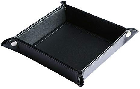 Yolistar Vassoio Portaoggetti in Pelle, Vassoio Rettangolare Moneta, Scatola di Deposito Detriti per Ufficio, Chiavi, Monetine, Cellulare, Svuotatasche in PU, Contenitore Vassoio per Gioielli