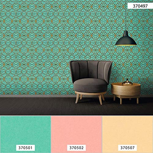Papier peint Art déco Tapisserie Art déco Papier peint intissé Vert Métallique 370497 | Papier peint pas cher