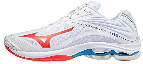 Mizuno Wave Lightning Z6 Chaussures White/Ignition Red/French Blue 46