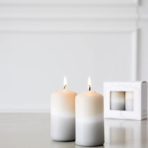 A Good Smile DIP DYE Stumpenkerze Wachskerze DESERT 2er Set ø5x9cm