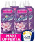 Fabuloso Ammorbidente Lavatrice Concentrato Sensation Magnolia, 216 lavaggi, Bucato Morbido e Fresco 2 volte più a Lungo, 4 x 1.25 L