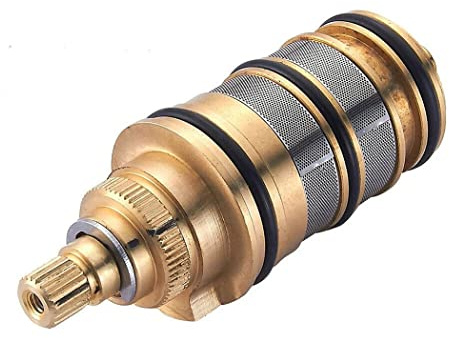 ZYWUOY Robinet mitigeur thermostatique pour Baignoire et Douche, Cartouche de Douche thermostatique pour mitigeur Barre de Douche, Cartouche thermostatique de Rechange en Laiton, 20-50 ℃
