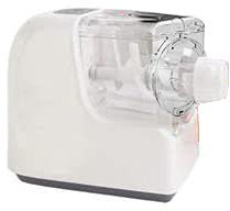 Machine à nouilles électrique à prise britannique, machine à emballer automatique pour raviolis, mélangeur de pâte, spaghetti, pâtes, coupe-nouilles aux légumes (couleur : blanc)