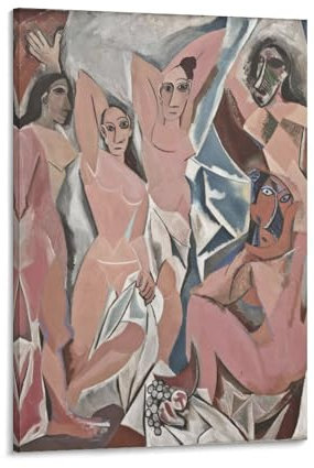 Pablo Picasso Les Demoiselles D’Avignon Leinwand Wand Dekoration Leinwanddruck - Ölgemälde Reproduktion - Kunstdruck - Leinwand Bilder - Wandkunst