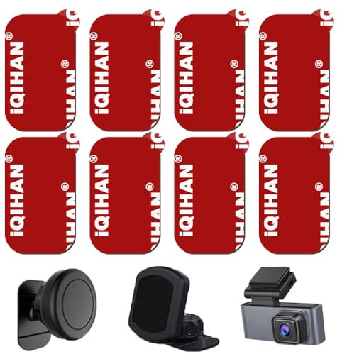 Adhesive Sticky Pads Replacement Mounting Tape, 8pcs Double-Sided Sticky Pads for Dashboard Magnetic Car Phone Holder Mount, Heavy Duty Sticker Adhesive Pads for Car Dash Magnet Phone Mount Base