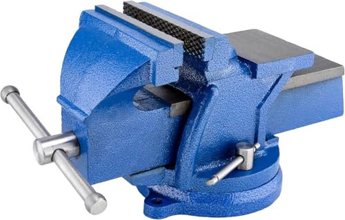 HYCHIKA Bench Vice 5 Inch 125 mm, 360° Swivel Table Vice Clamp, Heavy Duty Vices for Workbench Workshop, Vise for Woodworking Metalworking Drilling