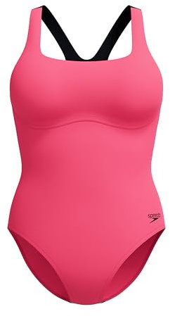 Speedo Flex Band Costume da Bagno per Donna, Raspberry Fill, 42