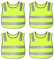 4 Piezas Chaleco Reflectante Niños, Chalecos de Seguridad para Niños, Chaqueta de Alta Visibilidad para Niñas Niños Al Aire Libre