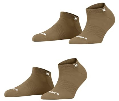Burlington damsneakerstrumpor Everyday sneakers 2-pack W SN bomull kort enfärgad 2 par, brun (Brown Sugar 5152), 36–41, Brun (Brown Sugar 5152), 36-41 EU