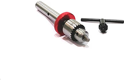 Buyohlic Micro Fine JT0 - Portabrocas cónico para montar con llave de 0,3 a 4 mm, control de alimentación manual, evita roturas, adaptador de vástago de 1/2 pulgada (juego de ambos))