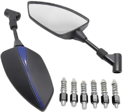 RJPSQBLUD Motorrad Spiegel Universell Verstellbar Lenkerhalterung Rückspiegel für Ya&maha TRACER 900GT 700GT 700 900 GT MT09 MT07 MT 07 09 10mm