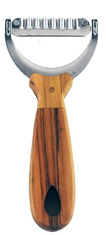 Papaya-Zerkleinerer mit Holzgriff, Edelstahlklinge, Gemüsehobel für Salate, Salat, schnell und einfach, Karotten, Kartoffeln, Rüben, Gurken