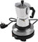 ACROSSPART Macchina per caffè espresso elettrica, moka con piastra riscaldante elettrica, macchina da caffè Press piccola, temperatura regolabile per campeggio (3 tazze)