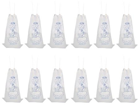 12 Pack Ice Bags with Drawstring - Heavy Duty Reusable Freezer Bags, Holds 8lb Ice Blocks for Cool Bags, Ideal for Ice Machine, Camping, Picnics & Festivals