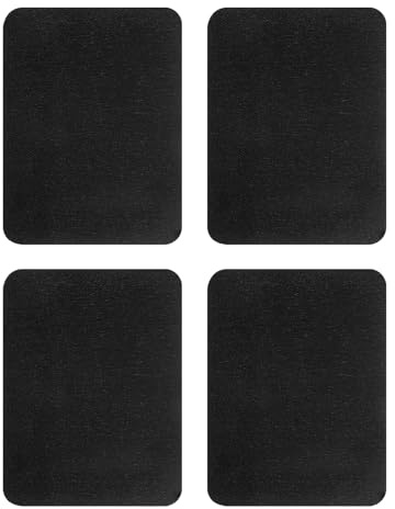 QUARKZMAN Flicken zum Aufbügeln 4 Stück, 125x95mm Patches zum Aufbügeln, Aufbügelflicken für Kleidung, Hosen, Flicken und Dekorieren - Schwarz