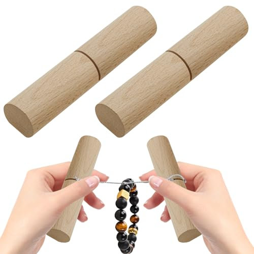 2 Pcs Tightening Knot Grippers Knot Grippers Tool for Silicone Beads, Wood Puller Labor-Saving Efficient for Wristlets Keychains Bracelets DIY Making Craft