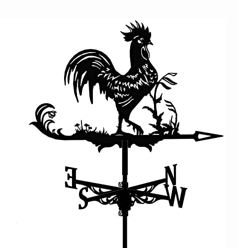 Girouette en métal rétro en forme de coq pour décoration de toit, jardin, ferme
