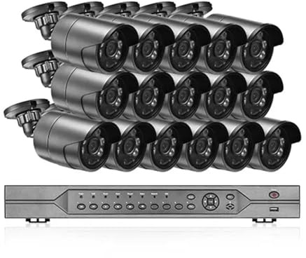 Set di telecamere IP HD 4K da 16 canali H.265 8MP NVR Kit di videosorveglianza for Esterni con rilevamento del Volto, Visione Notturna a Colori, Telecamera CCTV for la casa(None,16PCS Cameras)