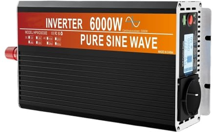 Inverter Inverter 3000W 4000W 5000W 6000W 12v 220v Onda Pura LCD Trasformatore Di Potenza 50hz Convertitore Di Tensione Per Auto Spina USB(3000W-12V-220V-50HZ)
