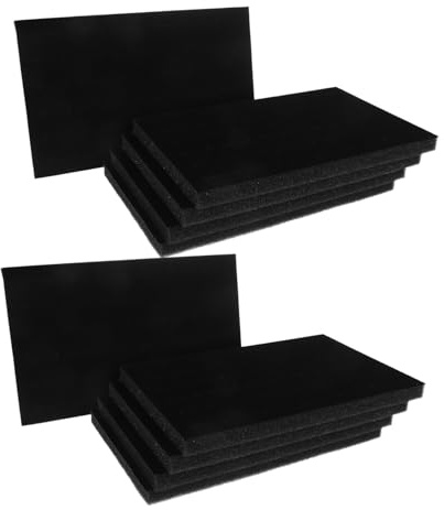 STOBAZA Lot De 10 Tapis De Rangement Pour Bagues Présentoirs Pour Bagues Organiseurs De Tiroirs À Bijoux Éponges À Bijoux Noir