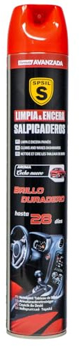 SPSIL Limpiador Abrillantador para Salpicaderos de Coche - Protección UV 28 Días y Efecto Antipolvo - Spray para Plásticos, Vinilos, Cuero Interior - Limpieza Profunda Nuevo 600ML