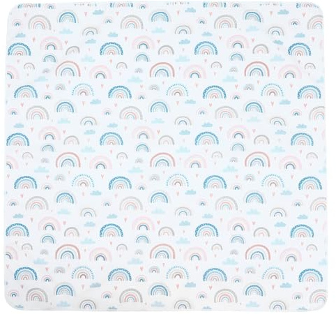 Mikinona Rutschfeste Babyspielmatte und Hochstuhlunterlage aus Polyester und Silikon Vielseitige Leichte Bodenschutzmatte für Junge Mädchen und Faltbar Wasserabweisend Bunte