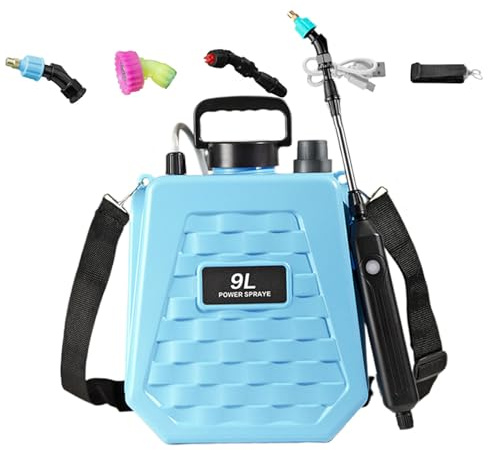 Pulverizador de mochila portátil para jardín, depósito de fertilizante ajustable, flujo de agua de dos velocidades, diseño ligero | Para césped, patio, patio trasero, granja, agricultura, jardín