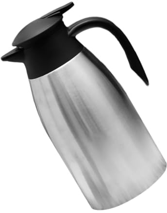 jojofuny Jarra Térmica de Acero Inoxidable 304 de 2l, Botella de Agua Aislada Doble Capa y Vacío, Termo para Café y Bebidas Calientes para Hogar y Oficina, Mantenimiento de Temperatura 24
