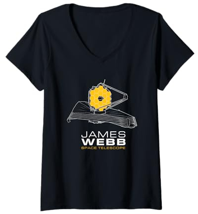 Damen James Webb Space Teleskop Space Exploration T-Shirt mit V-Ausschnitt