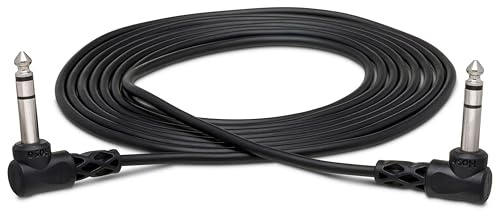 Hosa CSS-110RR Balanced Interconnect, Right-angle 1/4 TRS to Same, 10 Feet