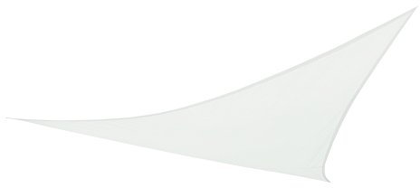 AKTIVE Vela ombreggiante triangolare 360x360x360 cm bianca per esterni, terrazza o giardino, Poliestere 160 g/m², Resistente, Protezione solare per esterni, Corde di fissaggio