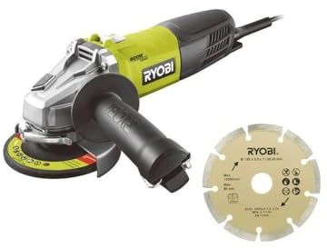 Angle Grinder RYOBI 800W 125 millimetri - 1 diamante lama RAG800-125SD1