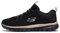 Skechers Graceful Get Connected, Sneaker Donna, Black Mesh Rose Gold Trim, 38.5 EU
