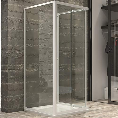 Ogomondo Box Cabina Doccia Corner 3 Lati Cristallo Temprato Trasparente 70x70x70
