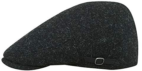 Sterkowski Derby Flatcap | Harris Tweed Schiebermütze für Herren und Frauen | Klassische Warm Schirmmütze